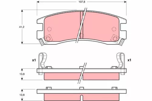 TRW Brake Pad Set, disc brake (GDB4042)