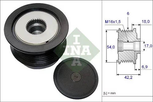 Schaeffler INA Alternator Freewheel Clutch (535018810)