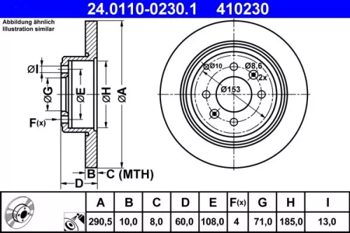 ATE Brake Disc (24.0110-0230.1)