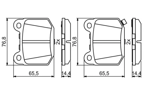 BOSCH Brake Pad Set, disc brake (0986494865)