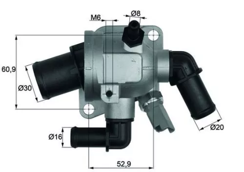 MAHLE Thermostat, coolant (TI17388)
