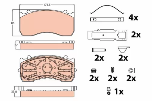 TRW Brake Pad Set, disc brake (GDB5073)