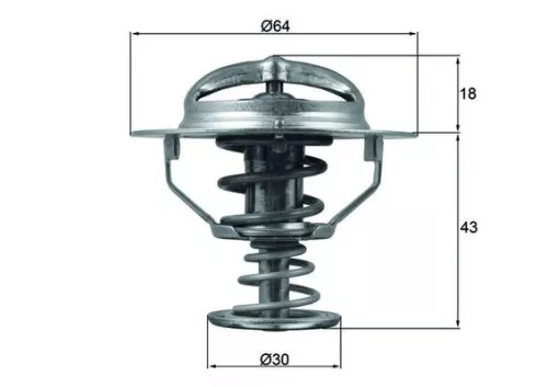MAHLE Thermostat, coolant (TX11482D)
