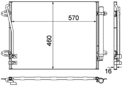 MAHLE Condenser, air conditioning (AC734000P)