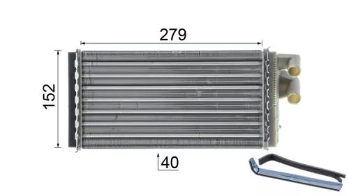 MAHLE Heat Exchanger, interior heating (AH98000P)