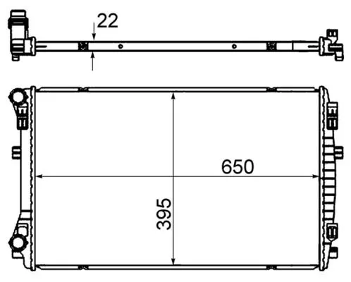 MAHLE Radiator, engine cooling (CR2054000S)