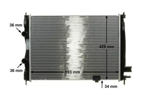 MAHLE Radiator, engine cooling (CR1075000S)