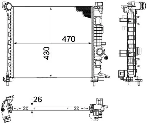 MAHLE Radiator, engine cooling (CR1188000P)