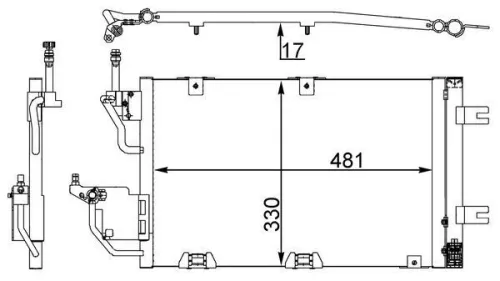 MAHLE Condenser, air conditioning (AC400000S)
