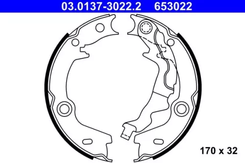 Brake Shoe Set, parking brake