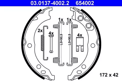 Brake Shoe Set, parking brake