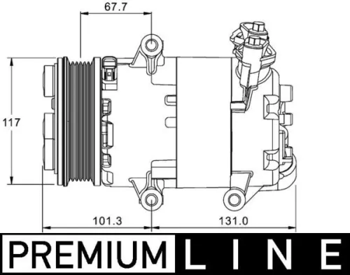 MAHLE Compressor, air conditioning (ACP1330000P)