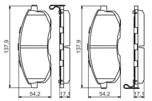 BOSCH Brake Pad Set, disc brake (0986494572)