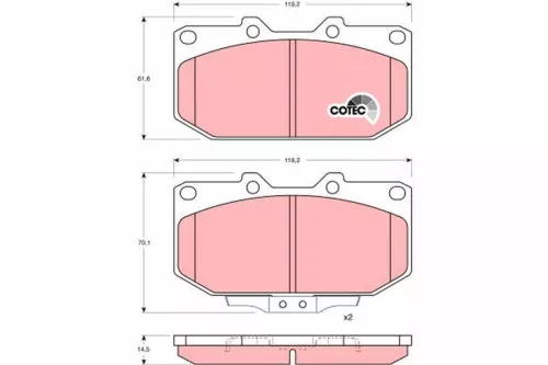 TRW Brake Pad Set, disc brake (GDB1006)