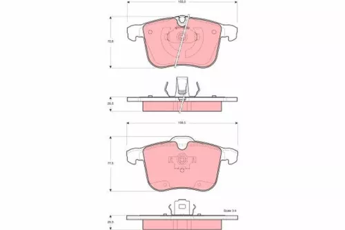 TRW Brake Pad Set, disc brake (GDB1567)