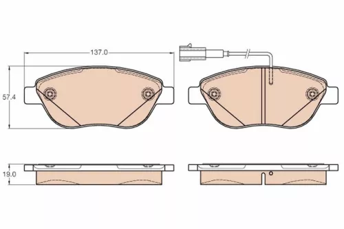 TRW Brake Pad Set, disc brake (GDB2001)