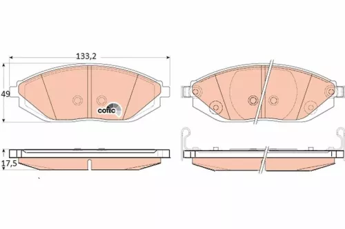 TRW Brake Pad Set, disc brake (GDB4606)