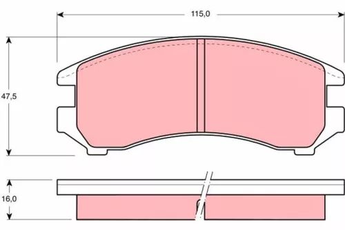 TRW Brake Pad Set, disc brake (GDB731)