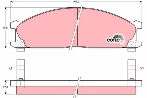 TRW Brake Pad Set, disc brake (GDB766)