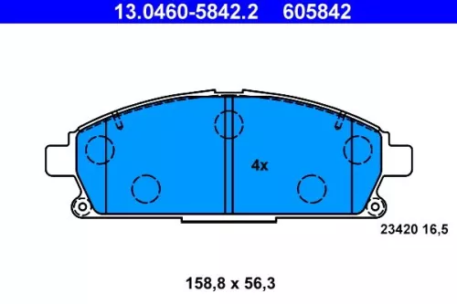 ATE Brake Pad Set, disc brake (13.0460-5842.2)