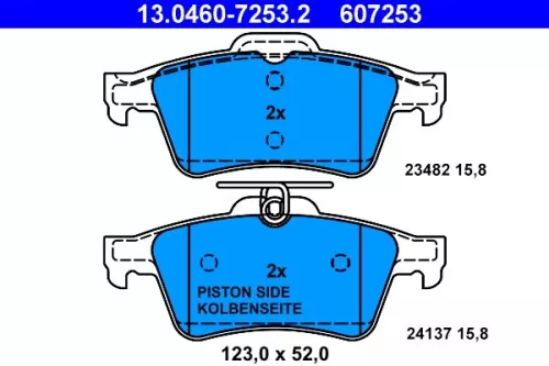 ATE Brake Pad Set, disc brake (13.0460-7253.2)