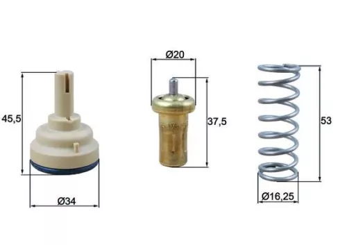 MAHLE Thermostat, coolant (TX18195D)