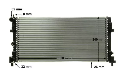 MAHLE Radiator, engine cooling (CR1096000P)