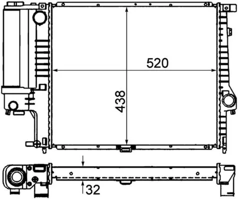 MAHLE Radiator, engine cooling (CR327000P)
