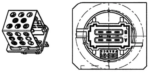 MAHLE Resistor, interior blower (ABR92000P)