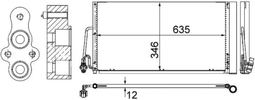 MAHLE Condenser, air conditioning (AC590000S)