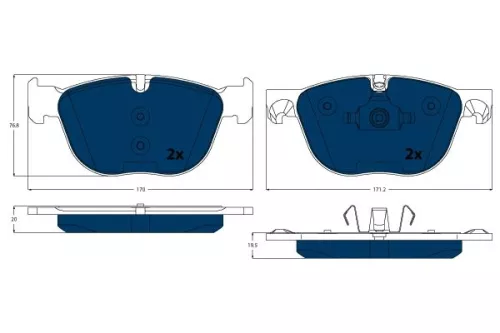 TRW Brake Pad Set, disc brake (GDB1726BTE)
