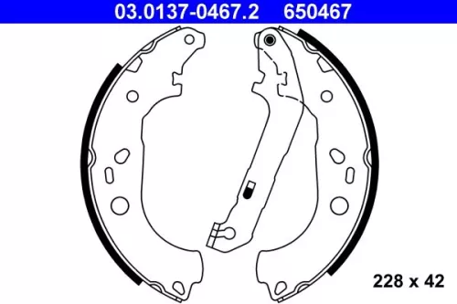 ATE Brake Shoe Set (03.0137-0467.2)