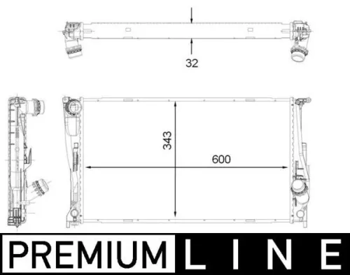 MAHLE Radiator, engine cooling (CR1923000P)