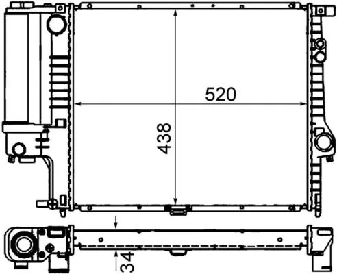 Radiator, engine cooling