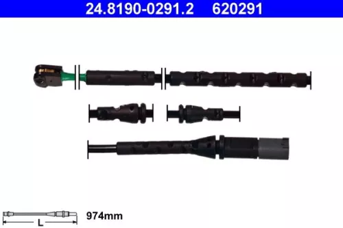 ATE Warning Contact, brake pad wear (24.8190-0291.2)