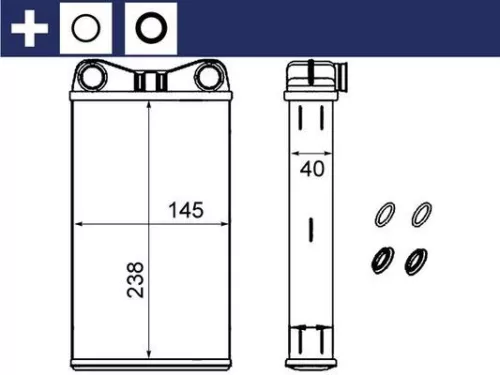 MAHLE Heat Exchanger, interior heating (AH239000S)