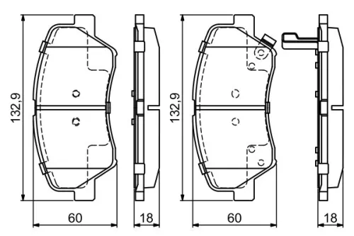 BOSCH Brake Pad Set, disc brake (0986494691)