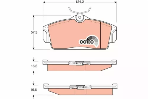TRW Brake Pad Set, disc brake (GDB3168)