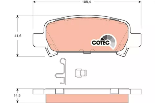 TRW Brake Pad Set, disc brake (GDB3223)