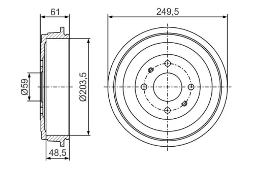 BOSCH Brake Drum (0986477286)