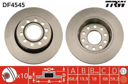 TRW Brake Disc (DF4545)