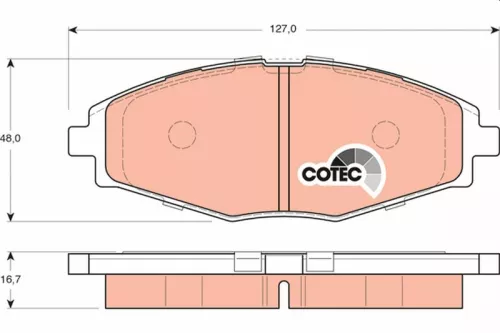 TRW Brake Pad Set, disc brake (GDB3195)