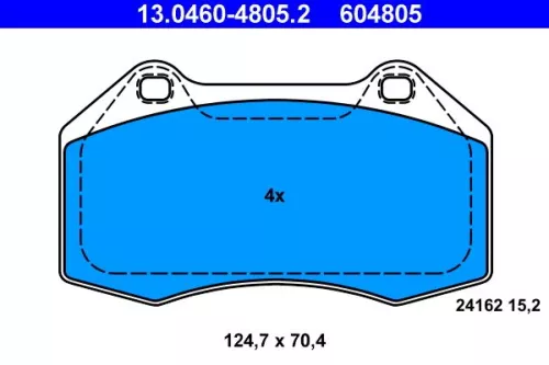ATE Brake Pad Set, disc brake (13.0460-4805.2)