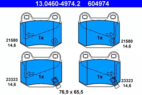 ATE Brake Pad Set, disc brake (13.0460-4974.2)