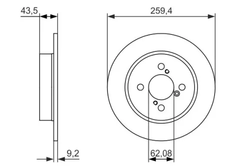 BOSCH Brake Disc (0986479792)