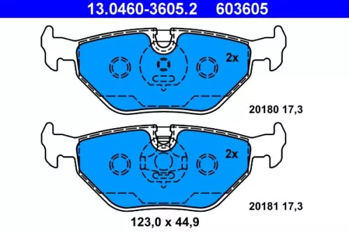 ATE Brake Pad Set, disc brake (13.0460-3605.2)