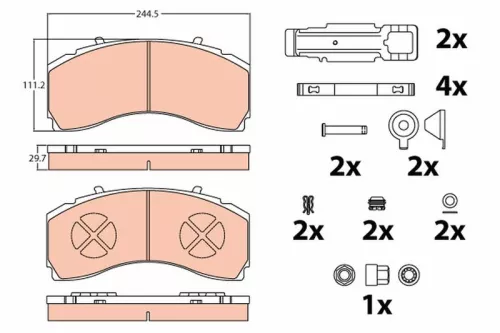 TRW Brake Pad Set, disc brake (GDB5111)