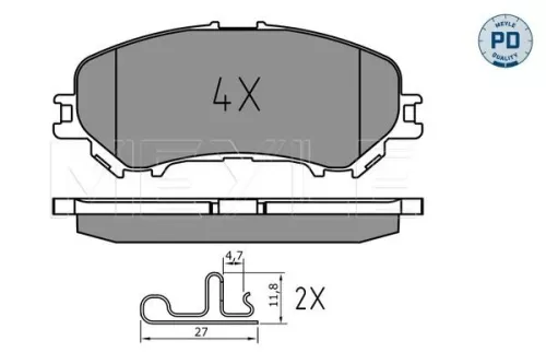 MEYLE Brake Pad Set, disc brake (0252206518/PD)