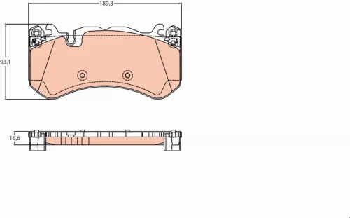 TRW Brake Pad Set, disc brake (GDB2220)