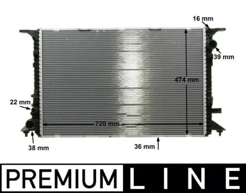 MAHLE Radiator, engine cooling (CR1201000P)